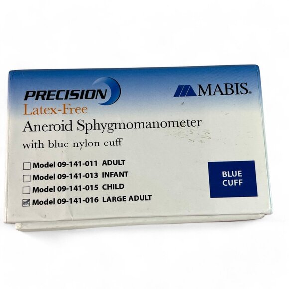 Mabis precision Aneroid Sphygmomanometer Blue Nyon Cuff 09-141-016 Large Adult - Picture 3 of 4